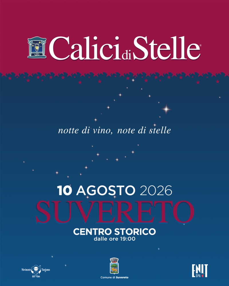 Calici di Stelle 2026: a Suvereto una serata tra grandi vini, sapori del territorio e la magia della notte di San Lorenzo