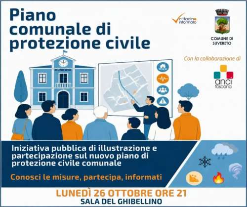 Protezione civile, luned� 26 ottobre un incontro per conoscere i rischi e affrontare le emergenze